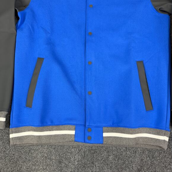 Nike Team Player Letterman Jacket Mens Small (S) Blue Gray DJ5971-493 NWT - Picture 3 of 9